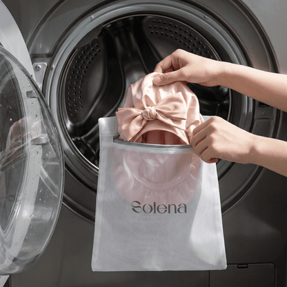 Bolsa de lavandería de seda y satén